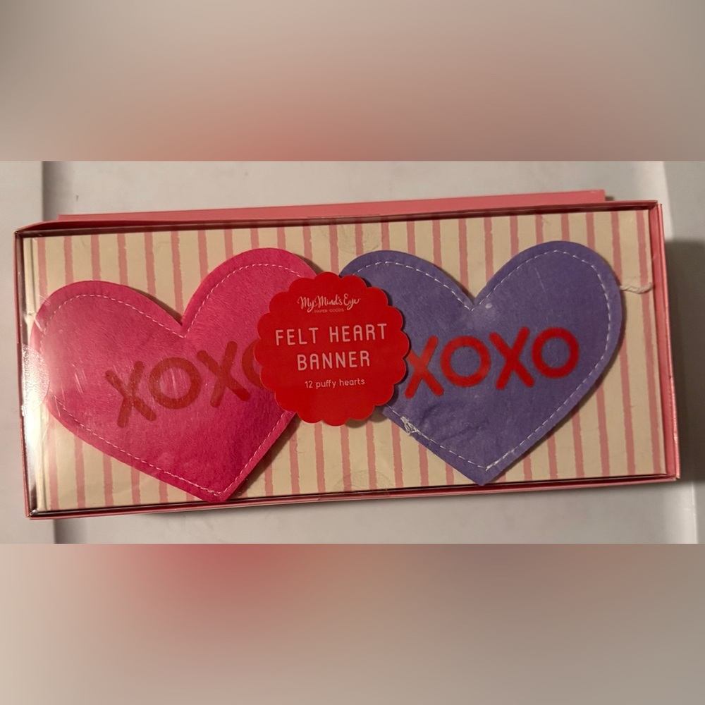 Felt Heart Banner for Valentines